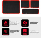 4PC Flexible Magnetic Tool Mat,3 Sizes Flexible Magnetic Tool Holder - Thin Profile Perfect for Toolbox Drawers - Tool Holder Conforms to Body Panels